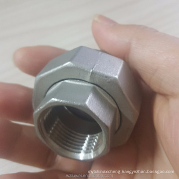 Stainless steel 304-CF8 union pipe fitting DN20